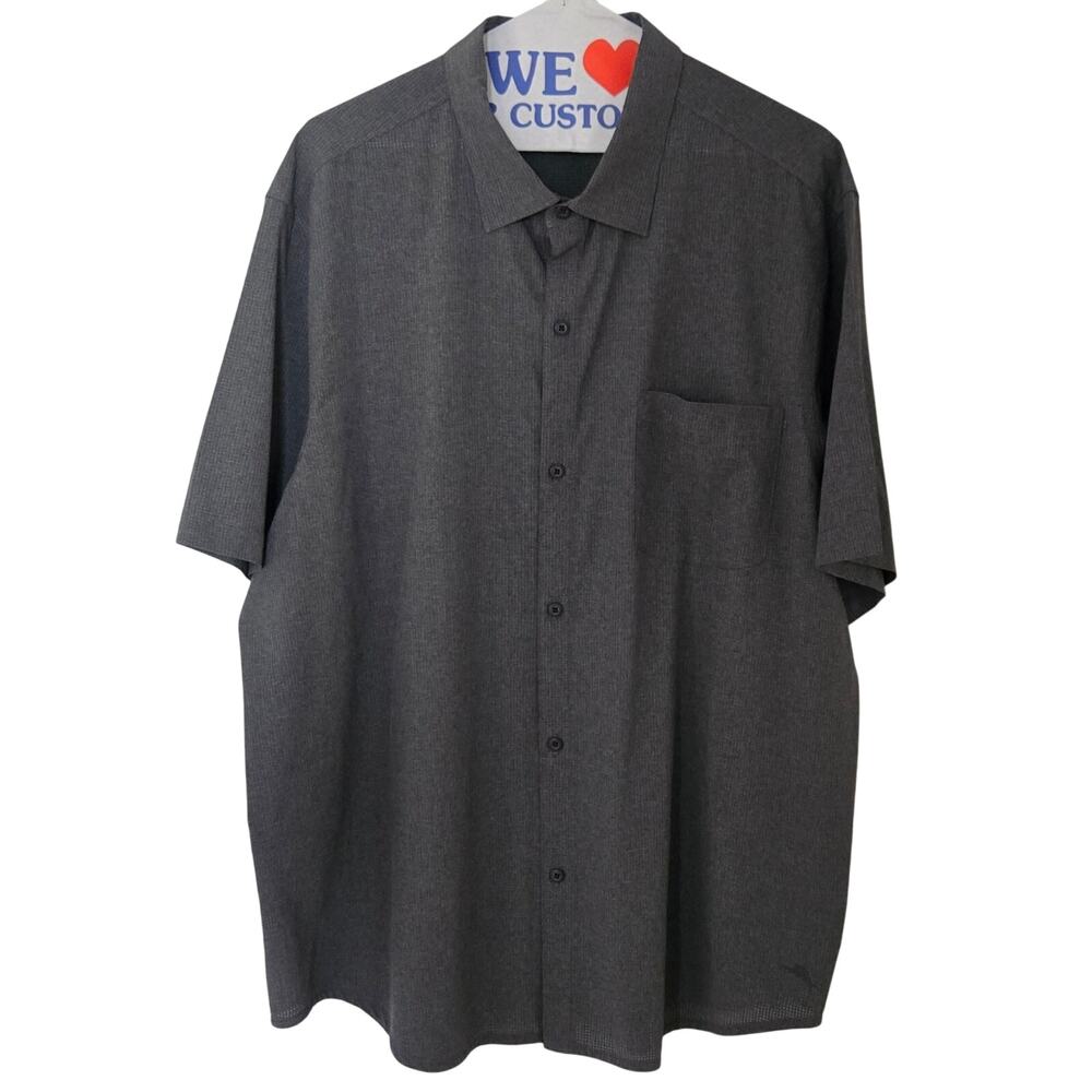 Tommy Bahama Gray Button Down Camp Shirt Men's Large
